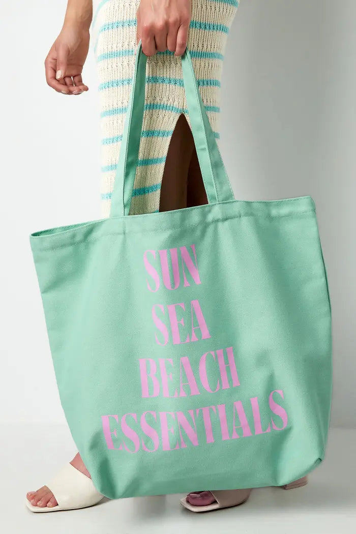 Yehwang : shopper beach - groen roze