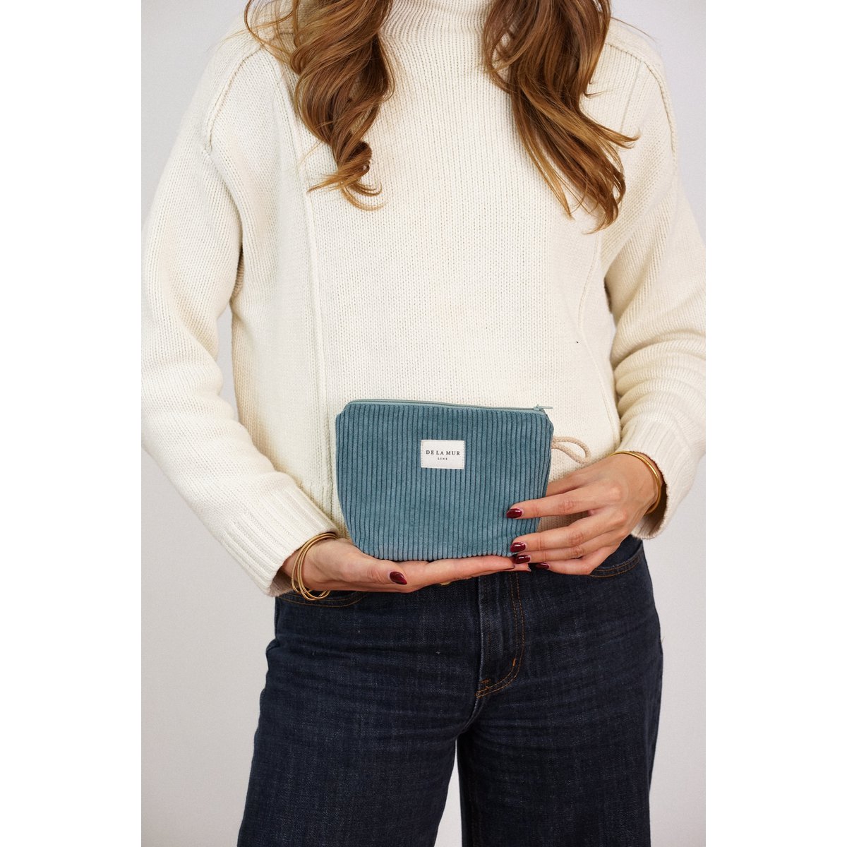 De la mur line : beauty bag klein - jade - jadegroen