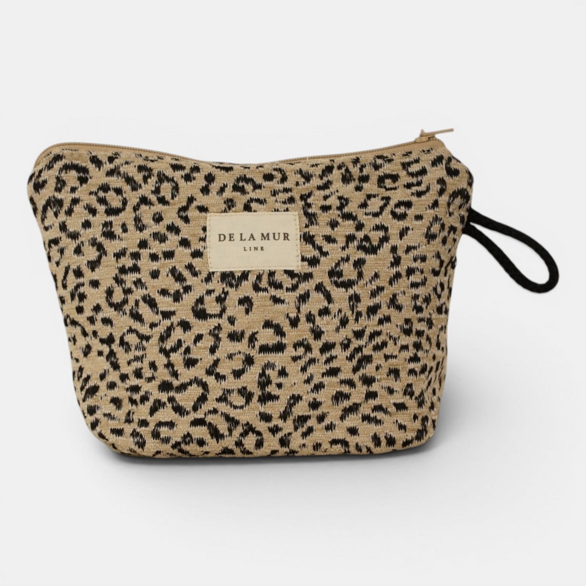 De la mur line : beauty bag klein - koto - luipaardprint met zwarte accenten