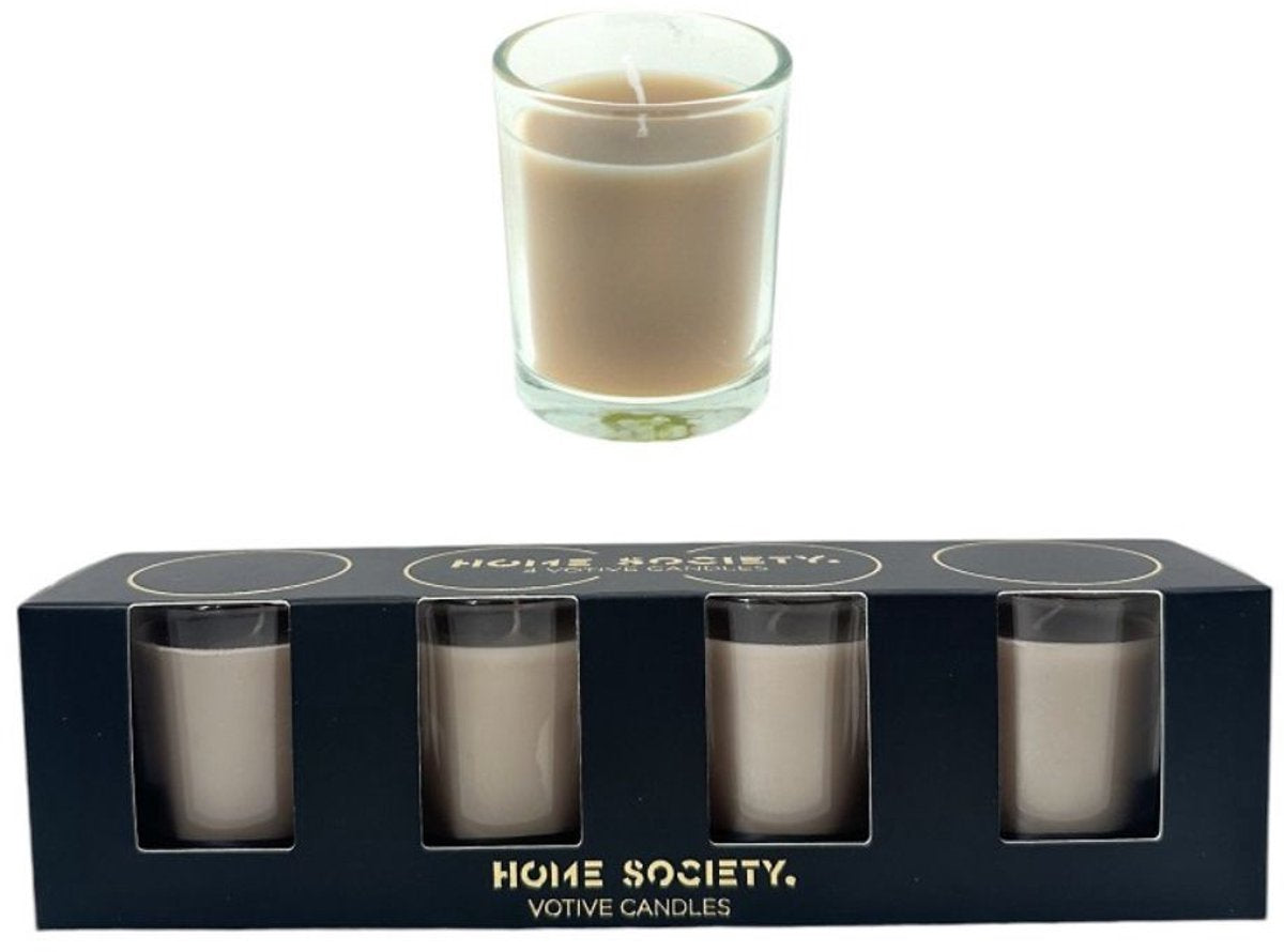 Home society : votiv candles L - taupe