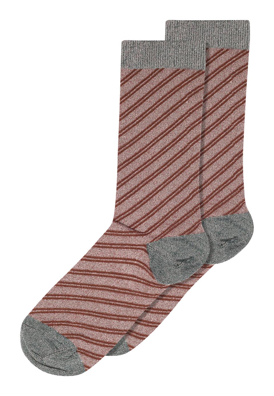Mp Denmark : else glitter sock - soft mauve