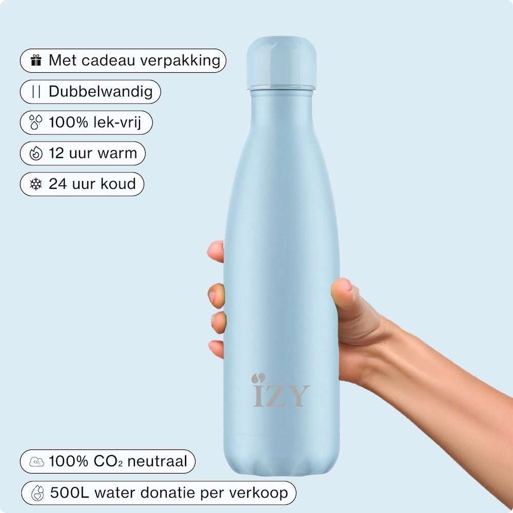 Izy : thermos bottle - light blue
