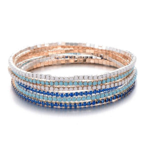 Sweet 7 : armbanden set - blauw