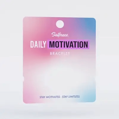 Sailbrace : motivation bracelet rosé gym - white