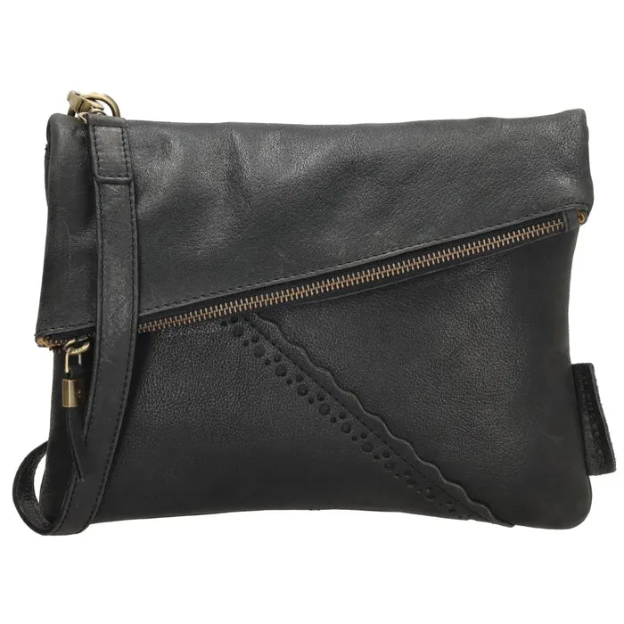 Hide & stitches : schoudertas Marrakech - zwart