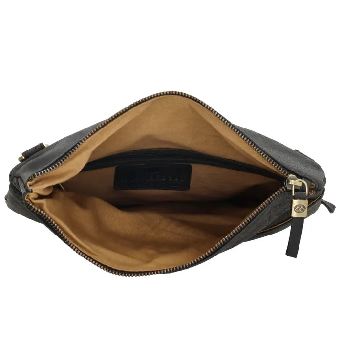 Hide & stitches : schoudertas Marrakech - zwart