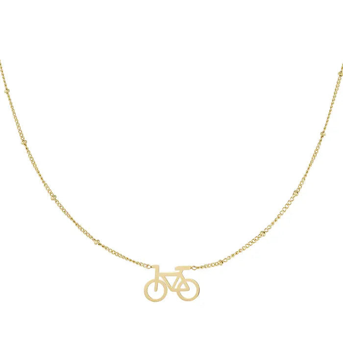 Yehwang : halsketting fiets - goud