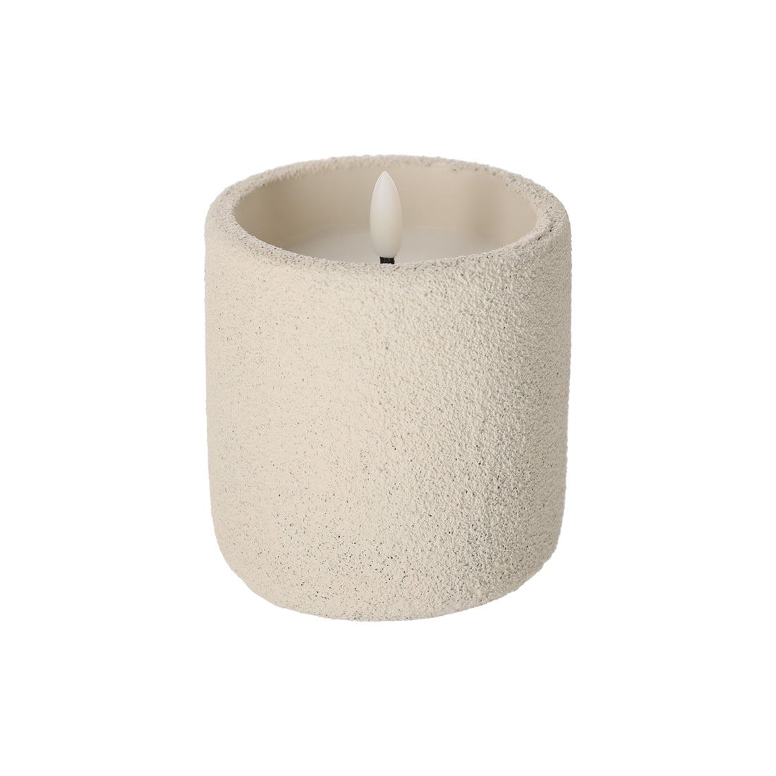 Jens living : frosted led kaars - off white