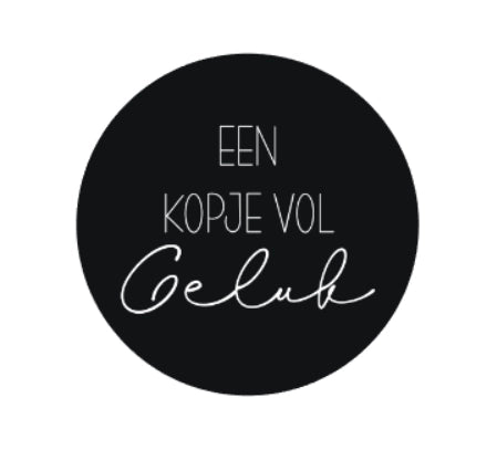 Onderzetter : een kopje vol geluk - zwart