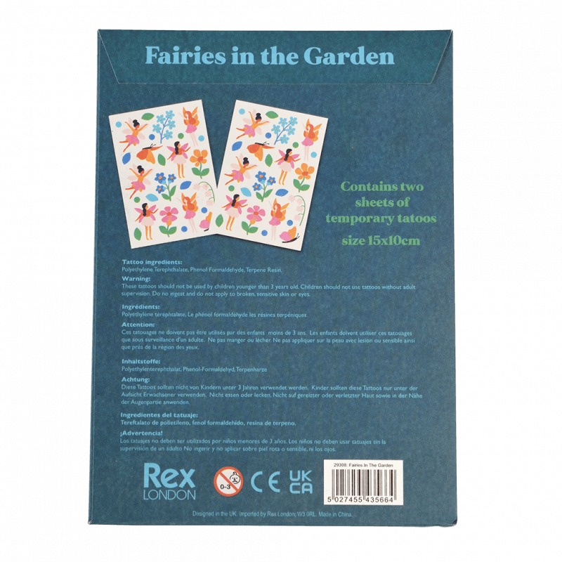 Rex london : tijdelijke tattoo - fairies in the gardon