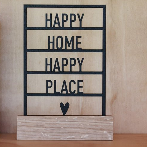Uithout gesneden : raampje - happy home happy place