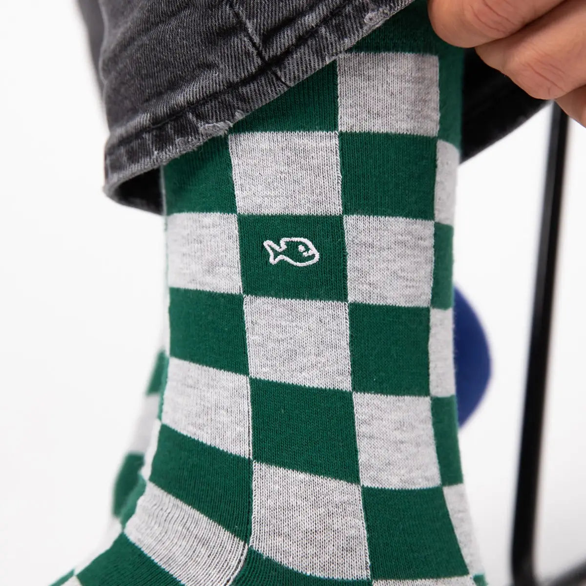 Billybelt : geruite sokken silverstone - groen/ grijs/ blauw
