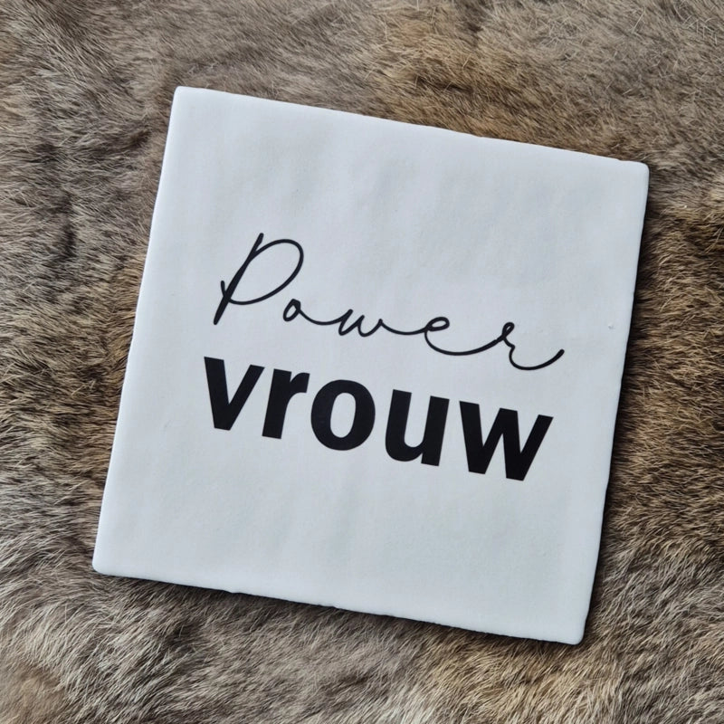 labelgeluk : tegel - power vrouw
