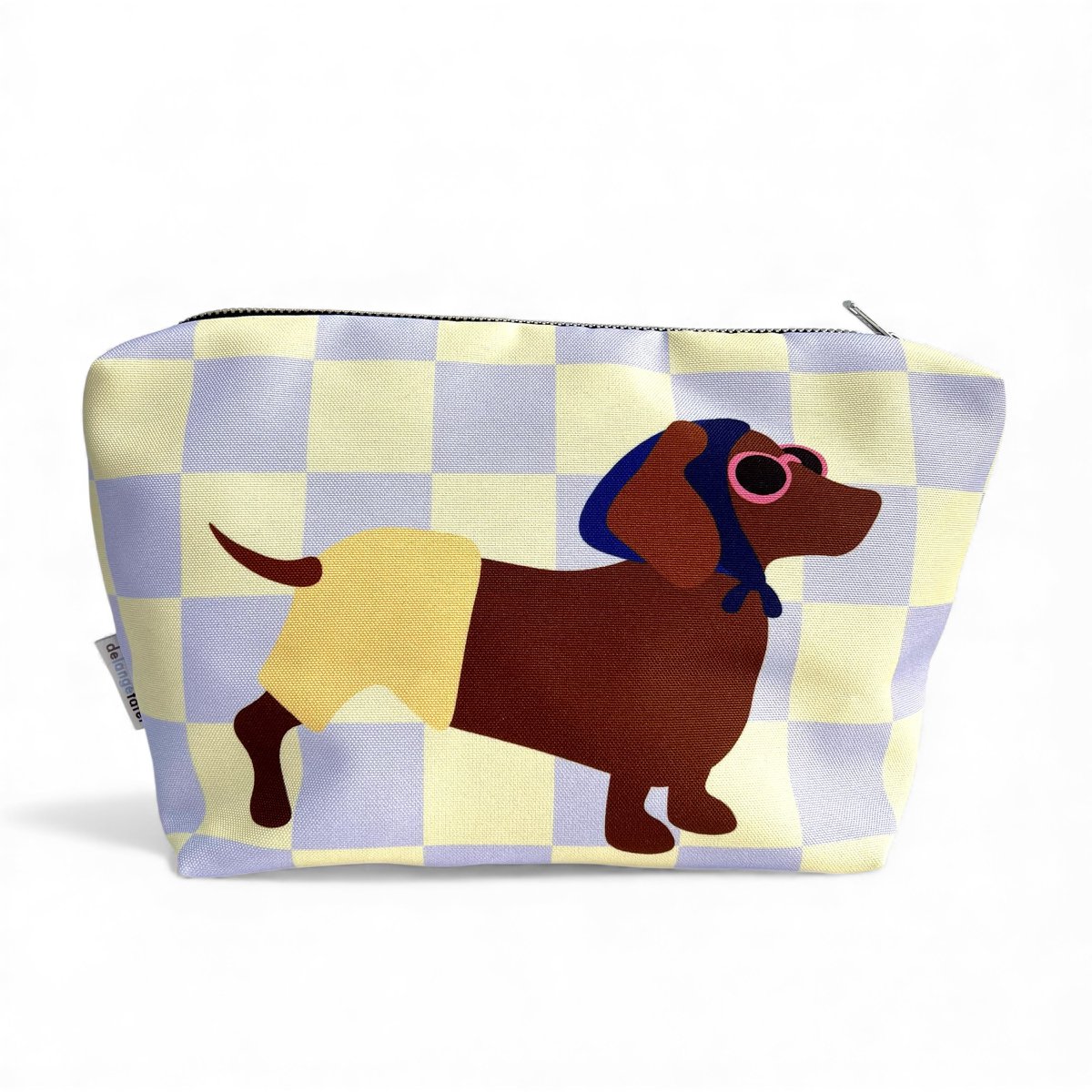 De lange tafel : toilettas - teckel in zwempak