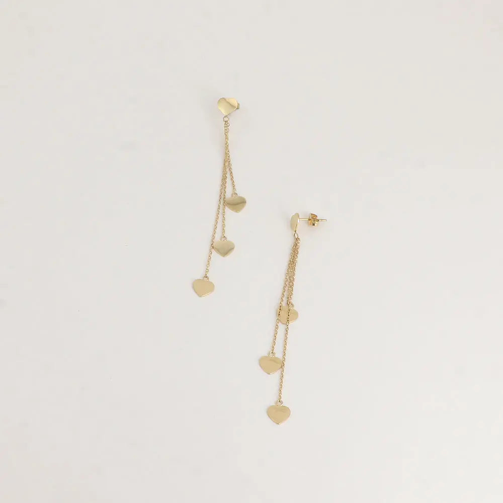 Bohm : oorbellen - hangers met hartjes