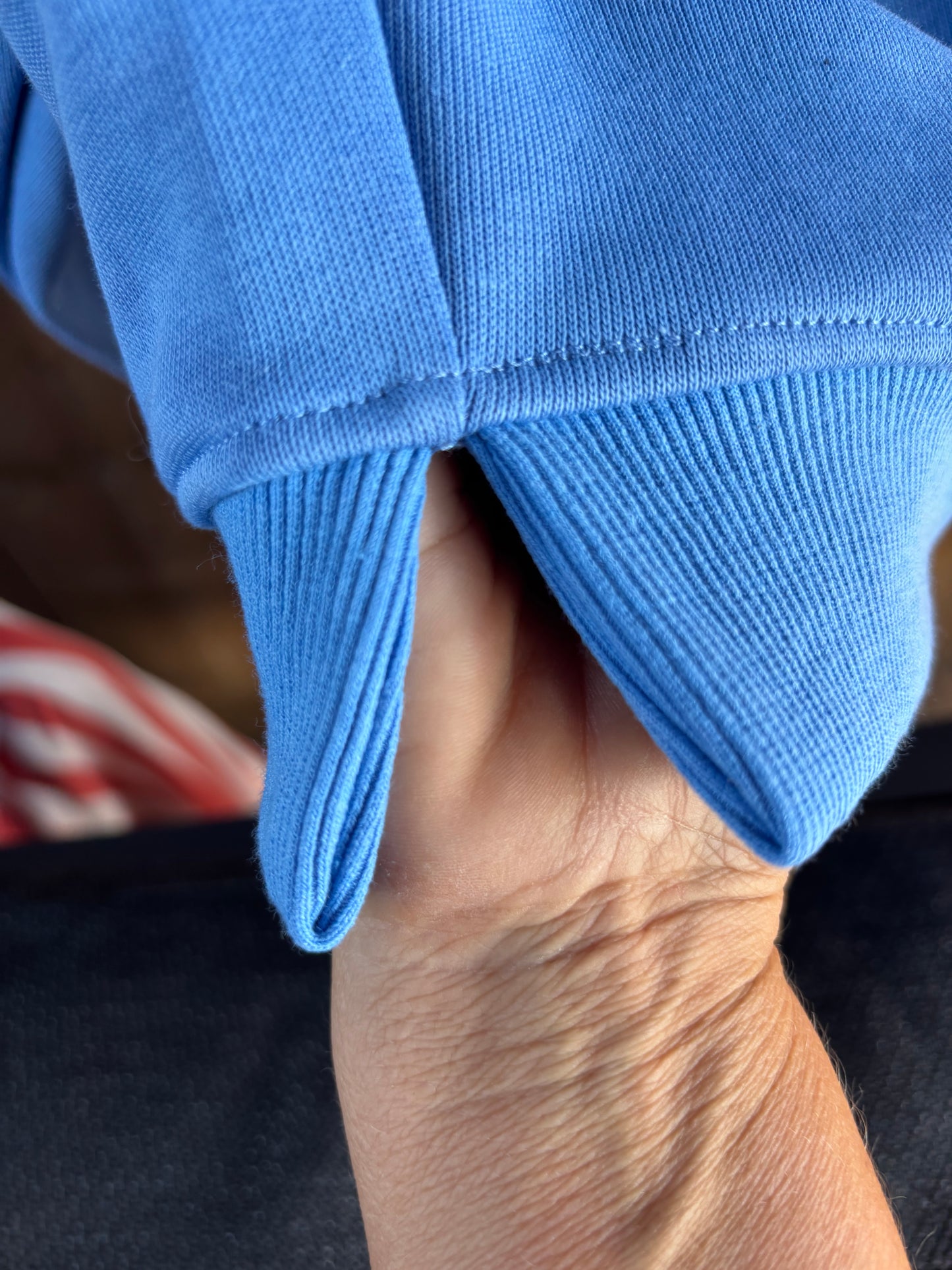 Sweater daisy : lange mouwen - hemelsblauw