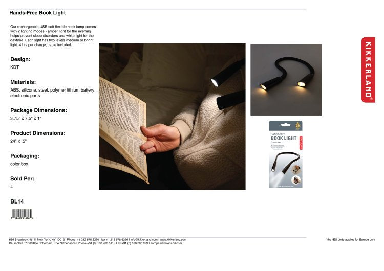 Kikkerland : Hands-free book light