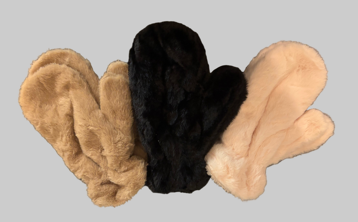 Wanten : fluffy wanten in namaakbont