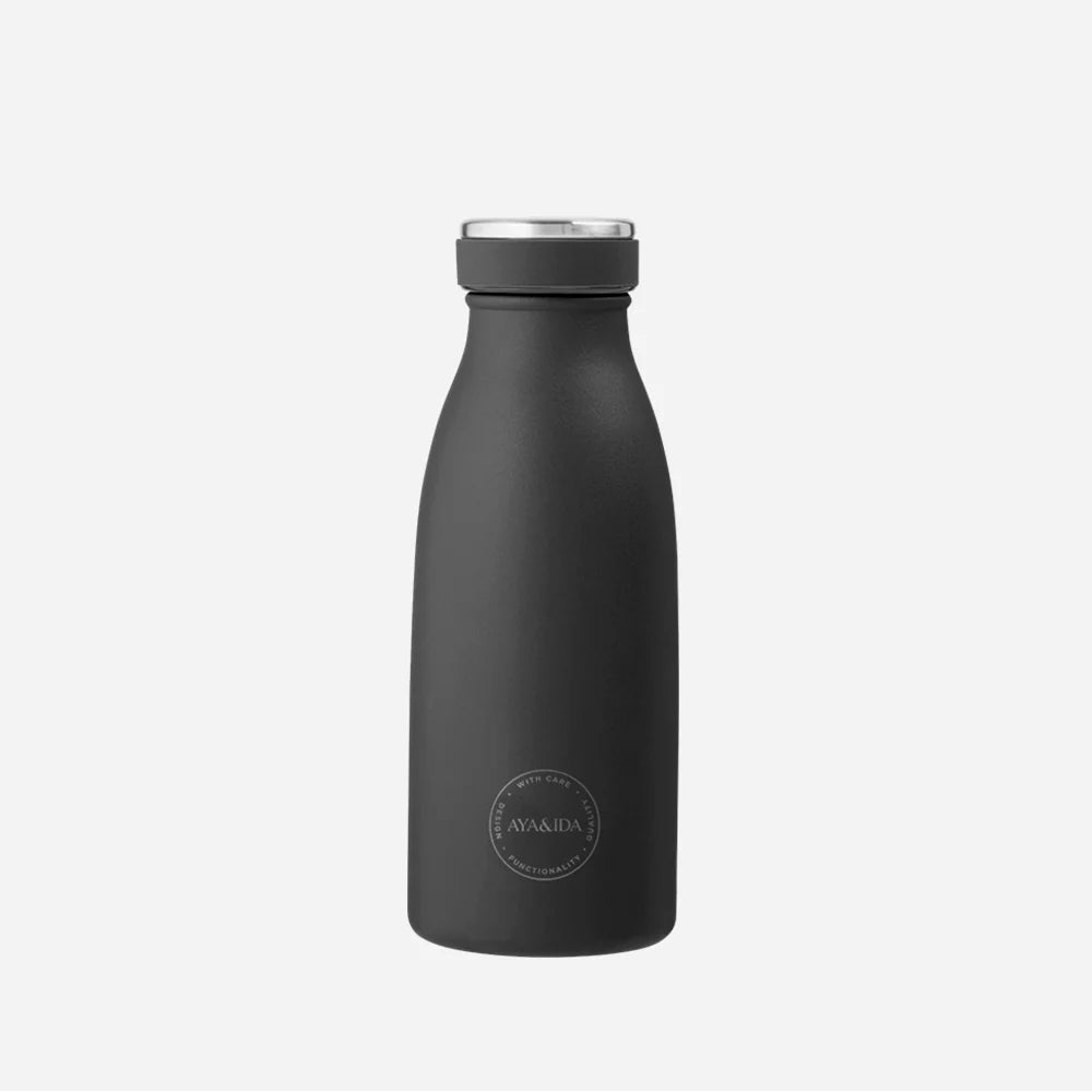 Aya&ida: drinking bottle 350 ml - matte black