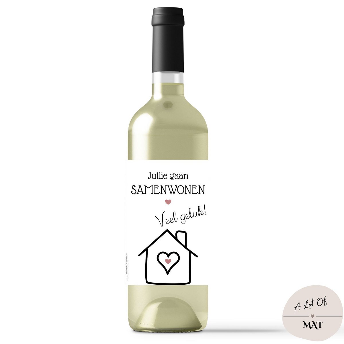 A lot of mat : wijnetiket - jullie gaan samenwonen