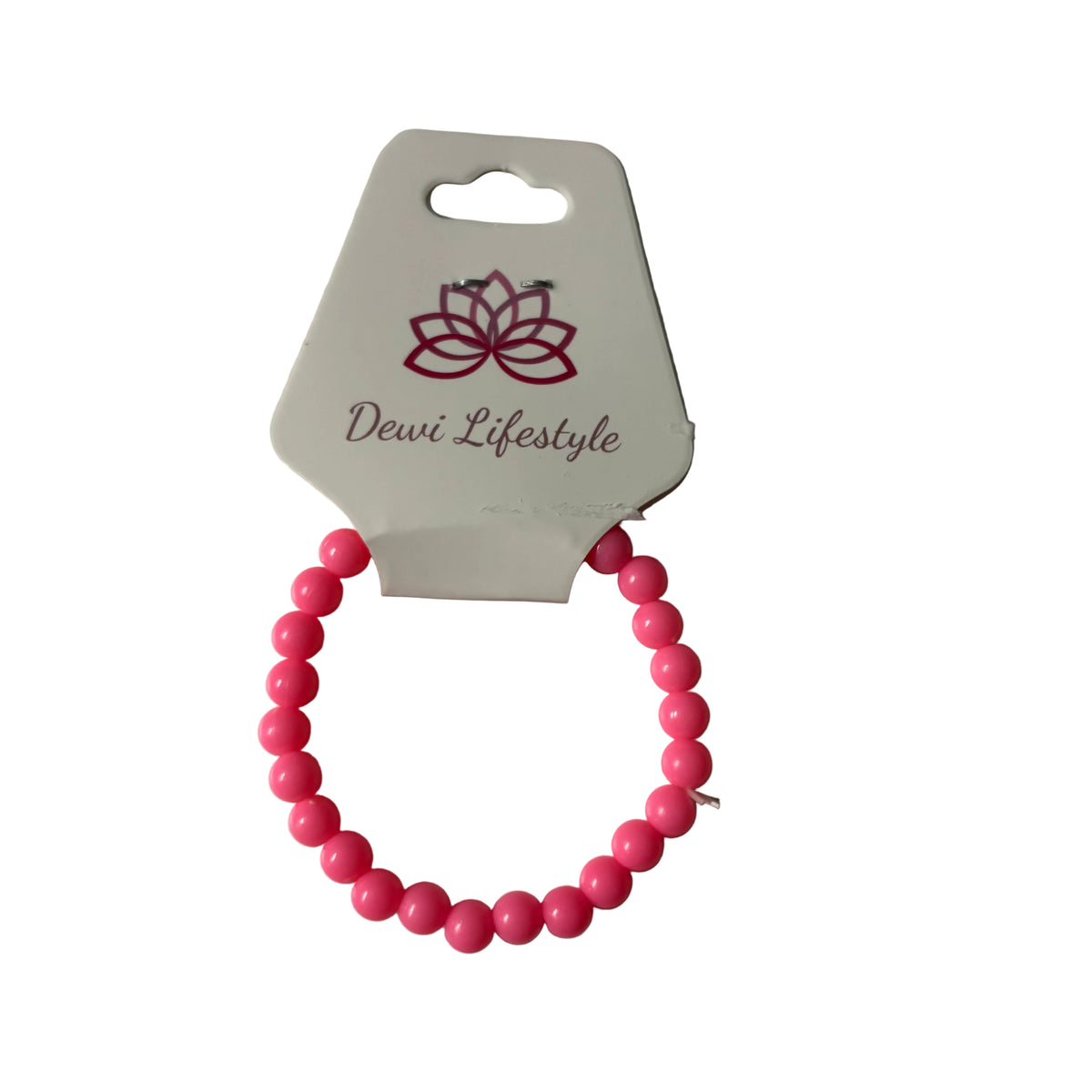 Dewi lifestyle : effen armband kids - fel roze