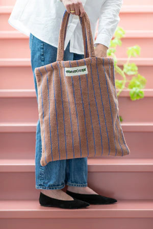 Bongusta : naram totebag - camel & ultramarine blue