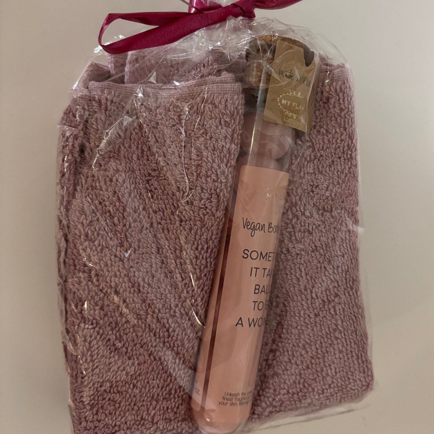 Kadopakket : body scrub met gastendoekje - sometimes