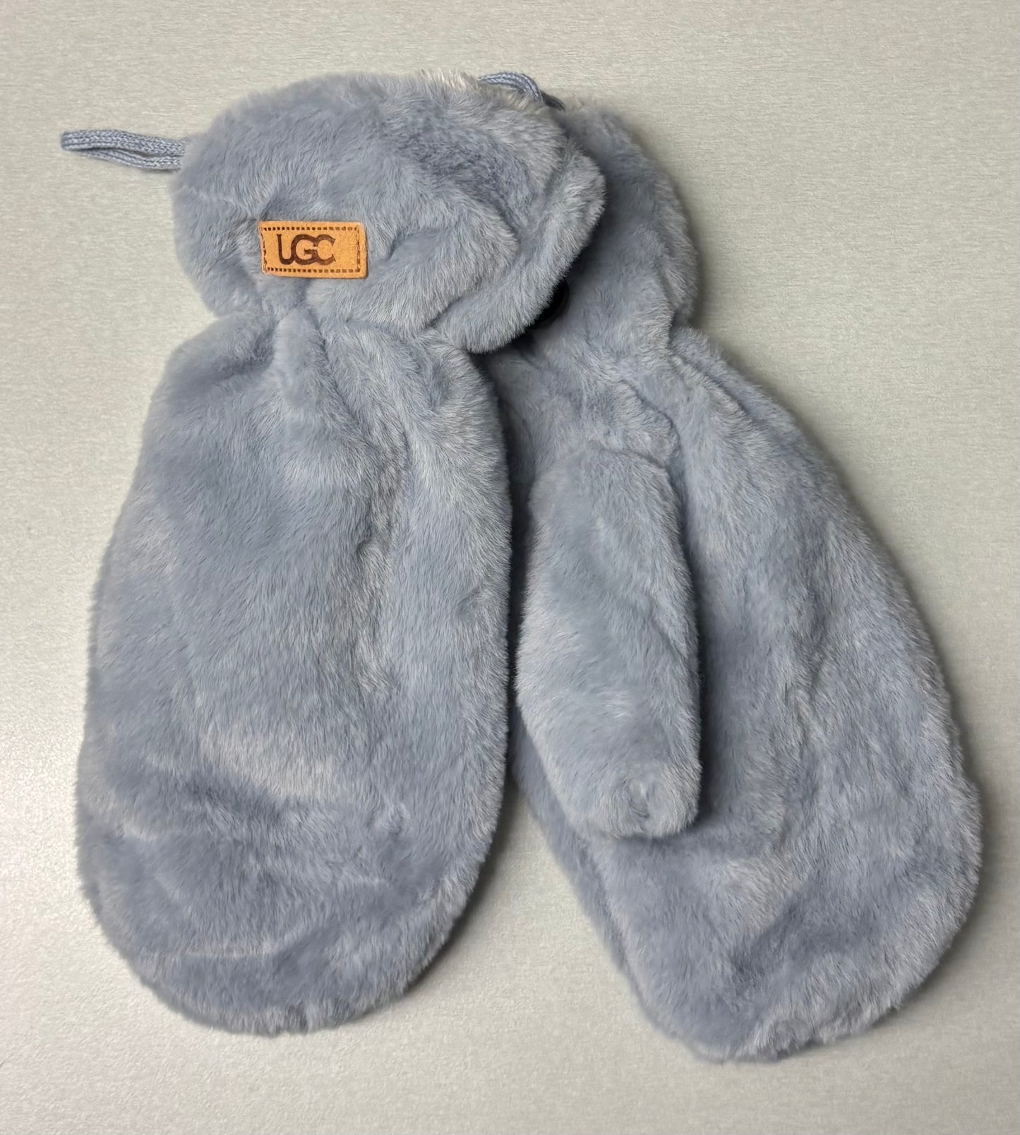 Wanten : fluffy wanten in namaak bont - blauw