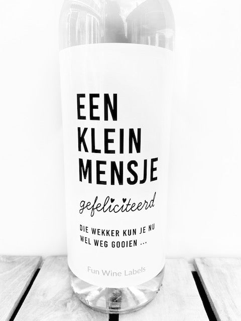 Fun wine labels : wijnetiket - een klein mensje