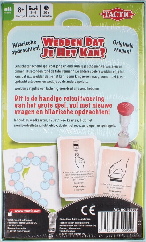 Reisspel :wedden dat jij het kan