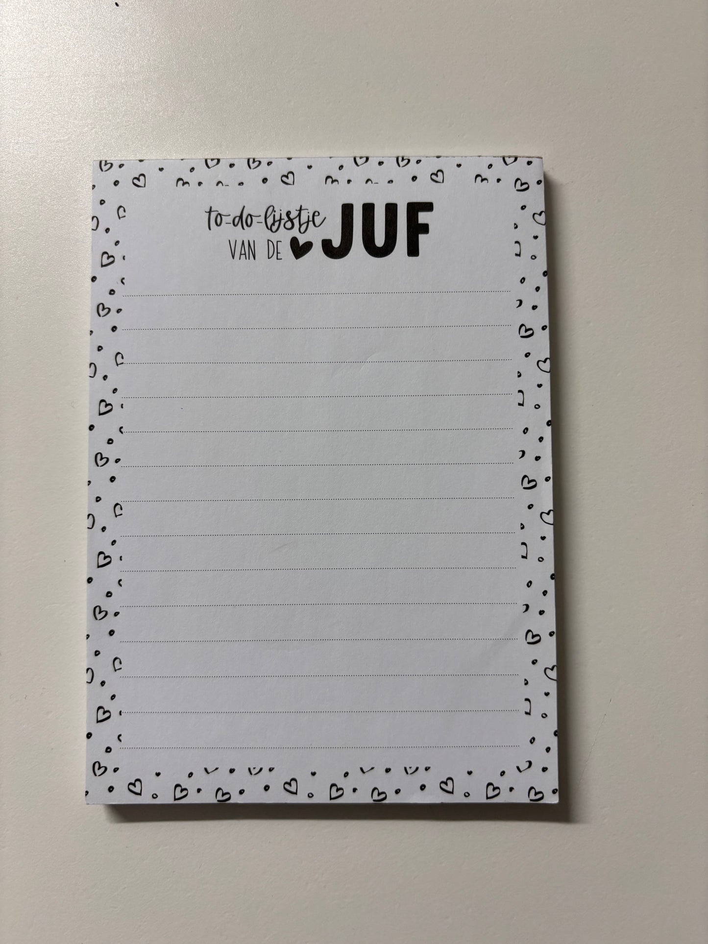 Notitieblok : juf/meester