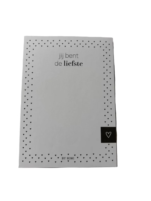 By romi : notitieblok - jij bent de liefste