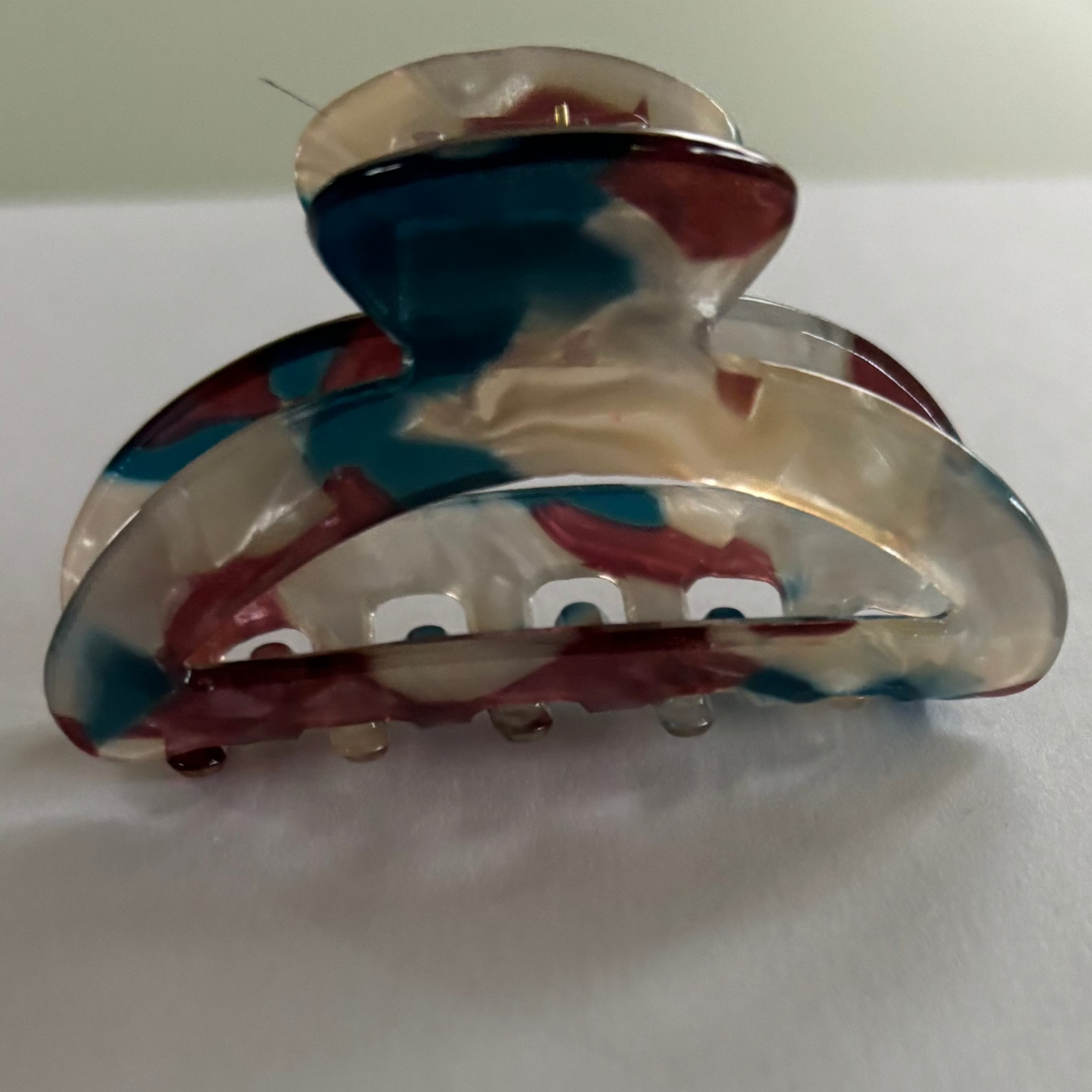 Sweet 7 : haarklem multi blauw/donker roze