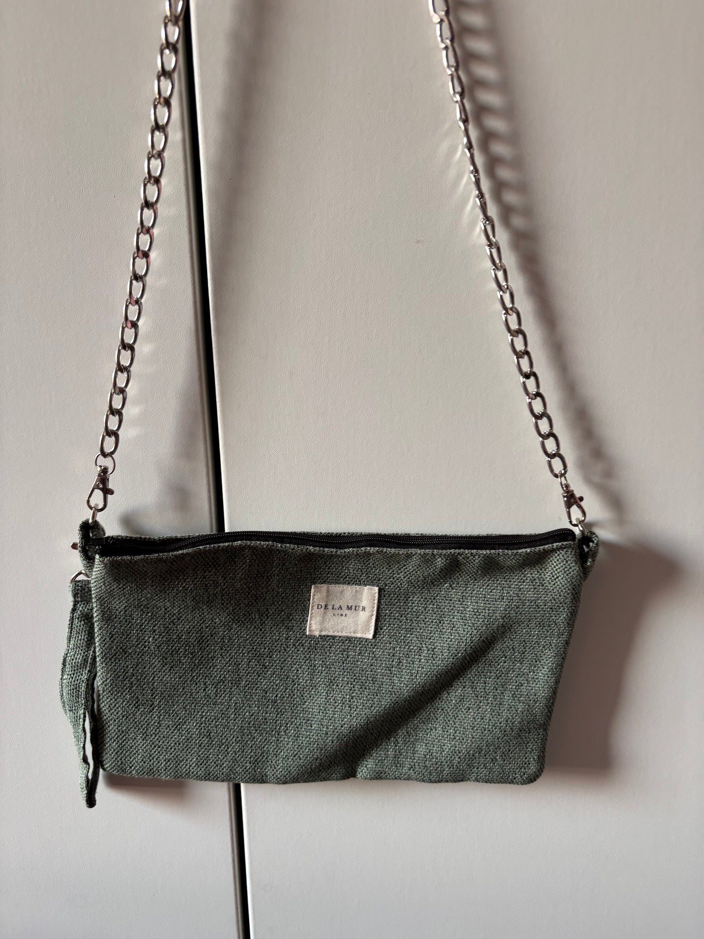 De la mur line : linnen schoudertas/clutch