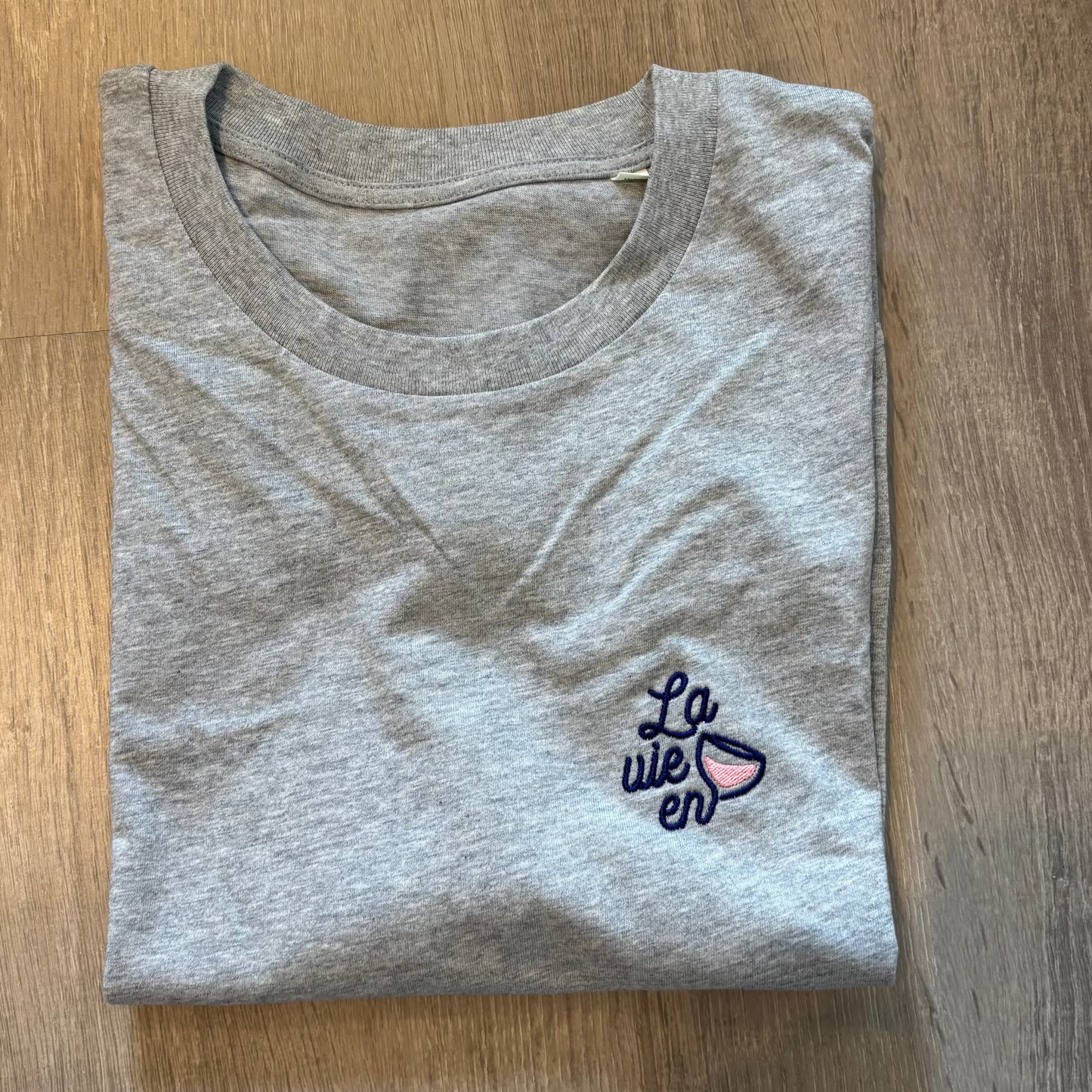 Juste un t-shirt - la vie en rose - grijs