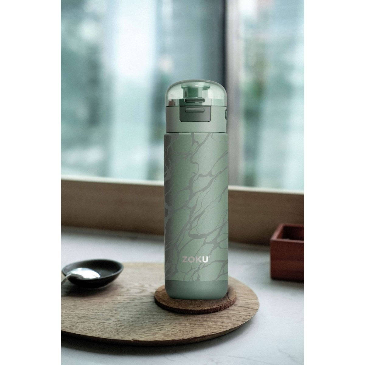 Zoku thermosfles - marble green/blue