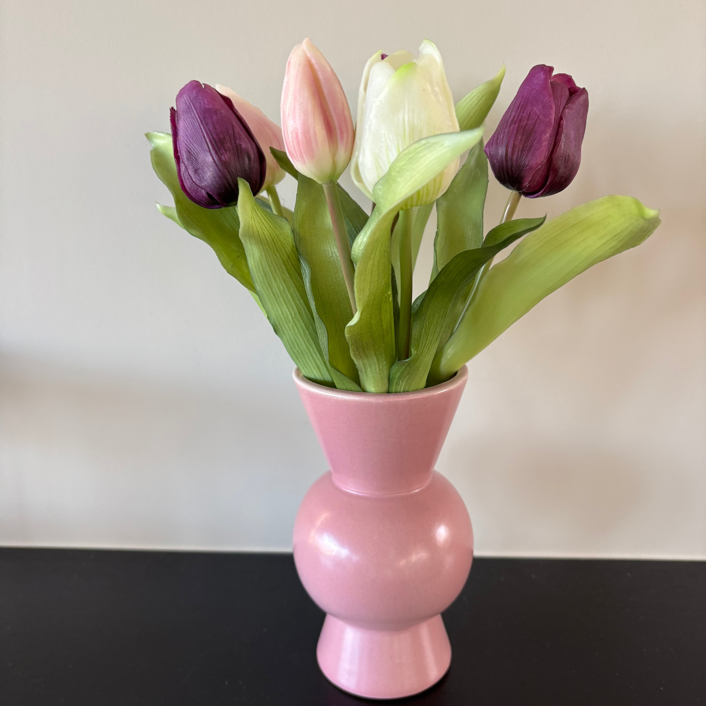 Kunstbloem : tulpenbundel - mix paars