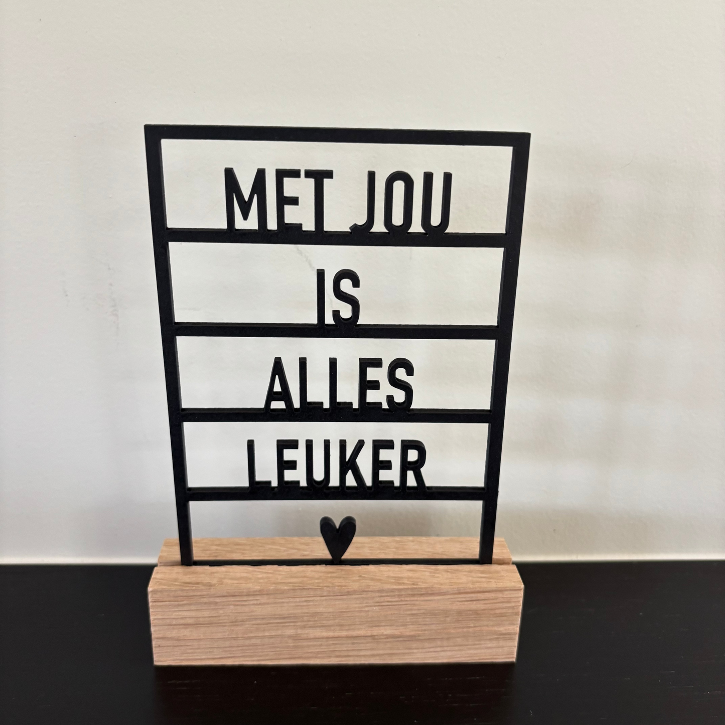 Uithout gesneden : raampje - met jou is alles veel leuker