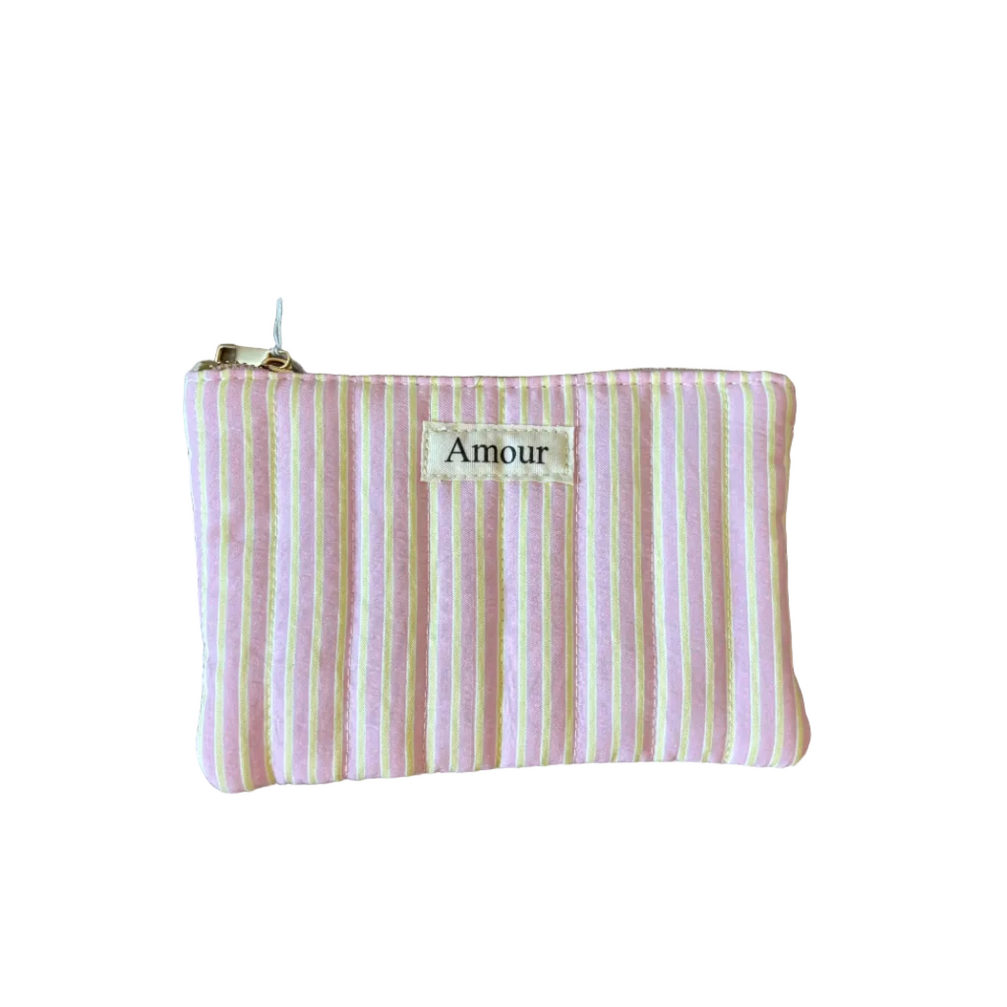 Make-up tasje : amour - light pink/yellow