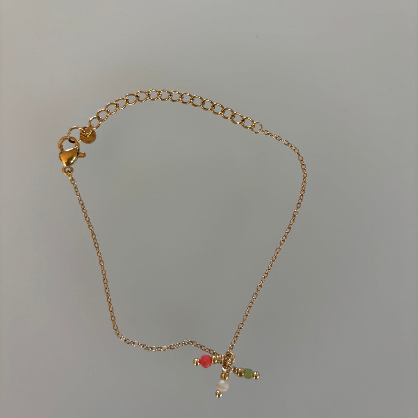 Isa & roza : armbandje - groen/roze