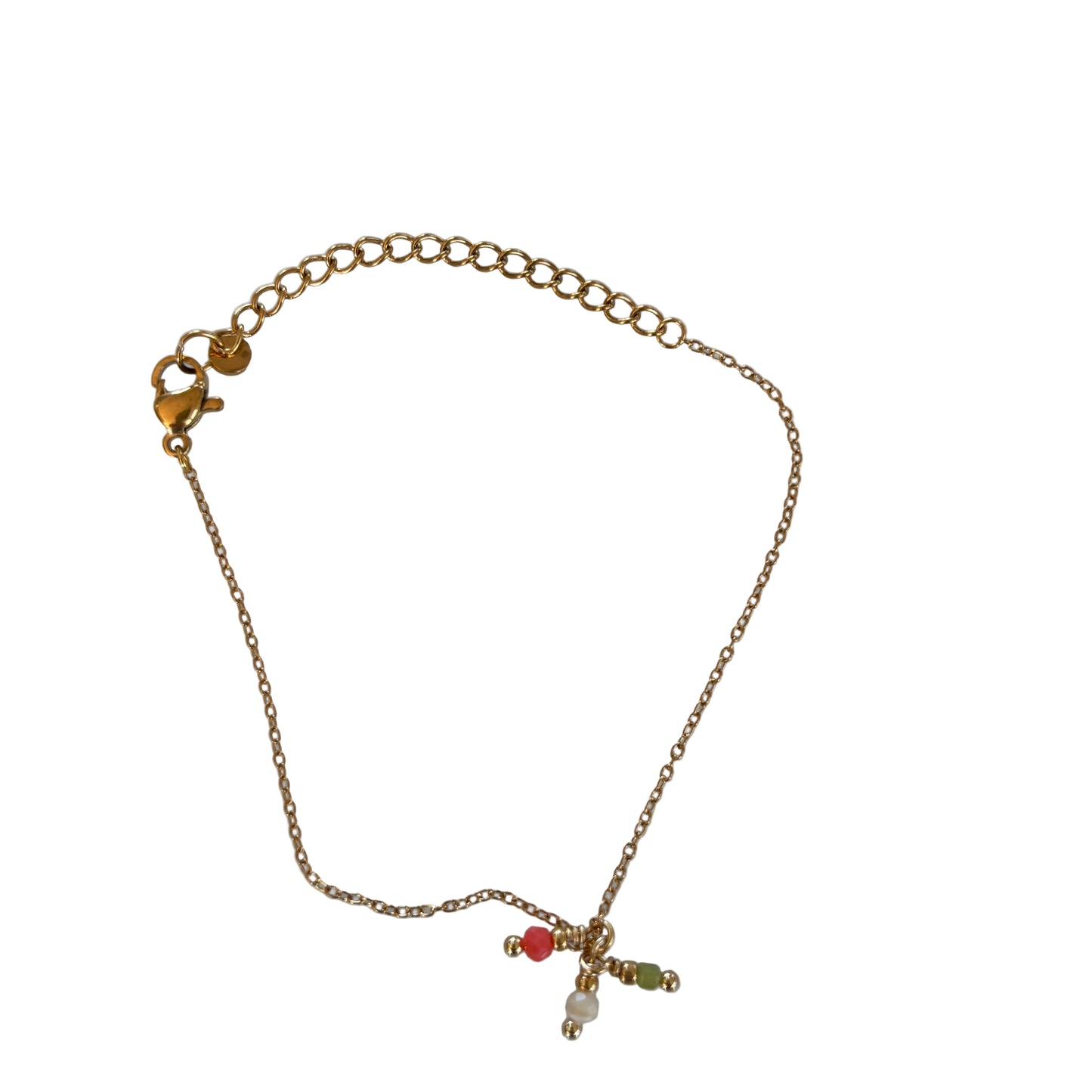 Isa & roza : armbandje - groen/roze