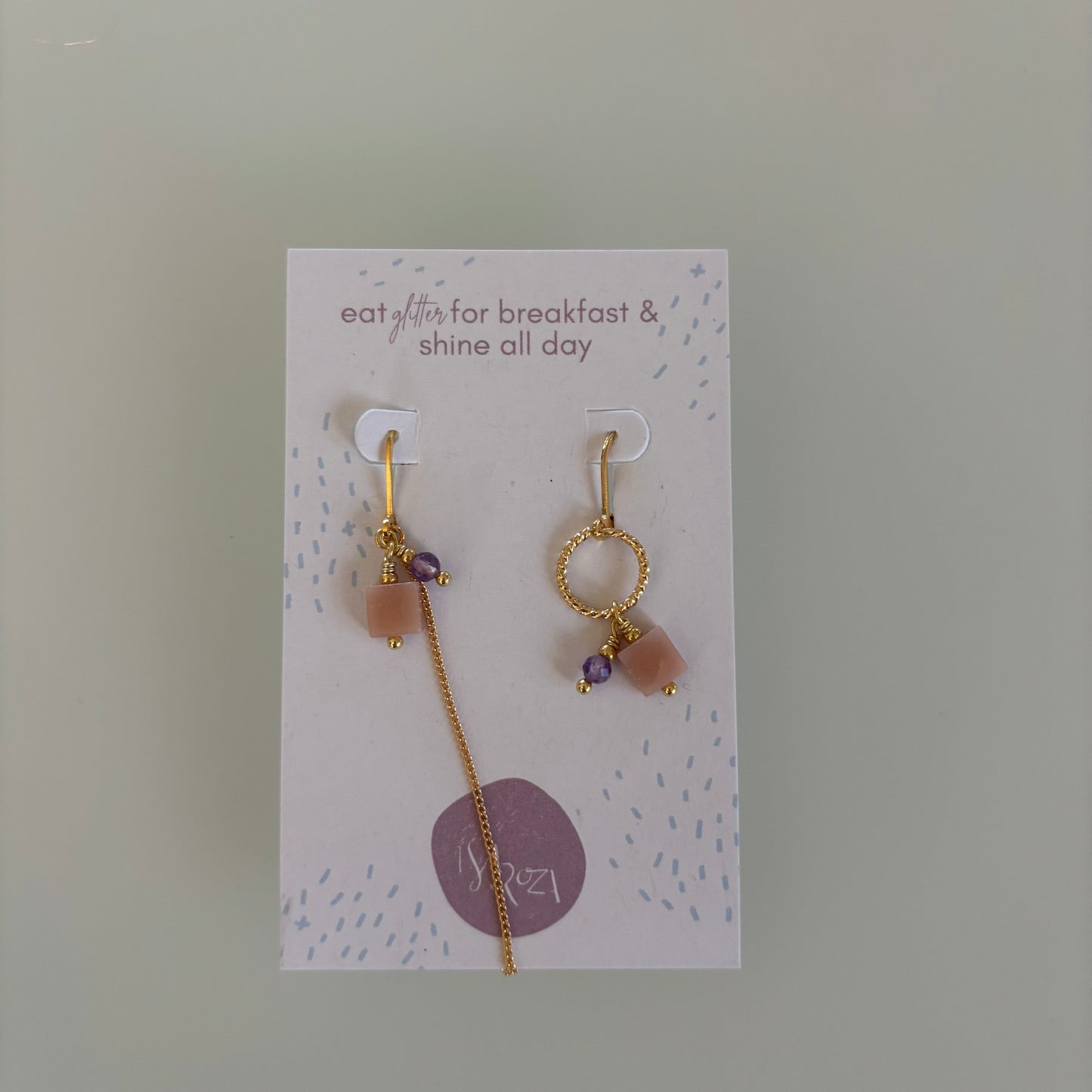 Isa & roza : armbandje in edelstenen - roze/paars