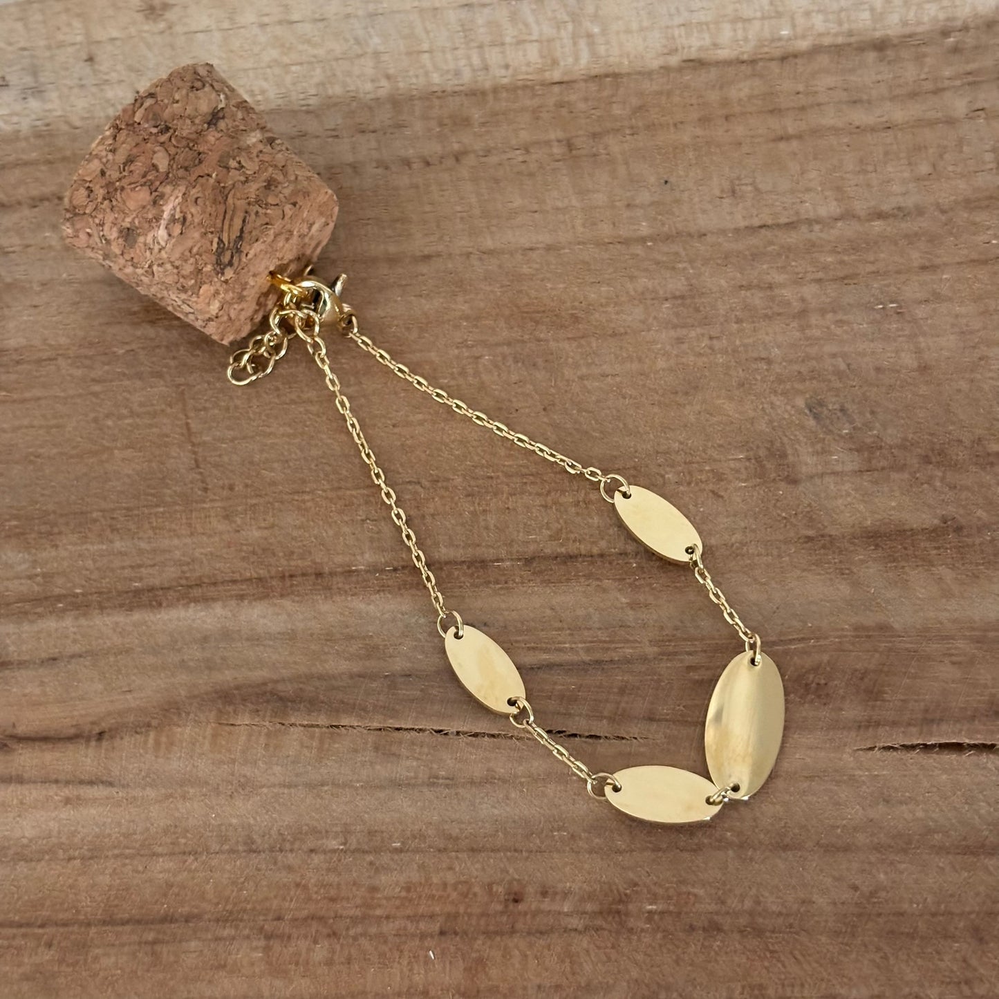 Bohm : armband - gouden ovaaltjes