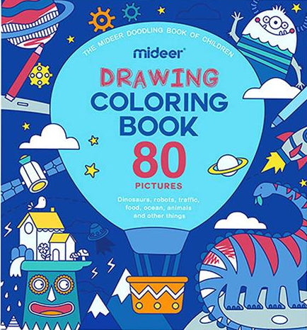 Mideer : kleurboek - dino's, robots, verkeer, ..