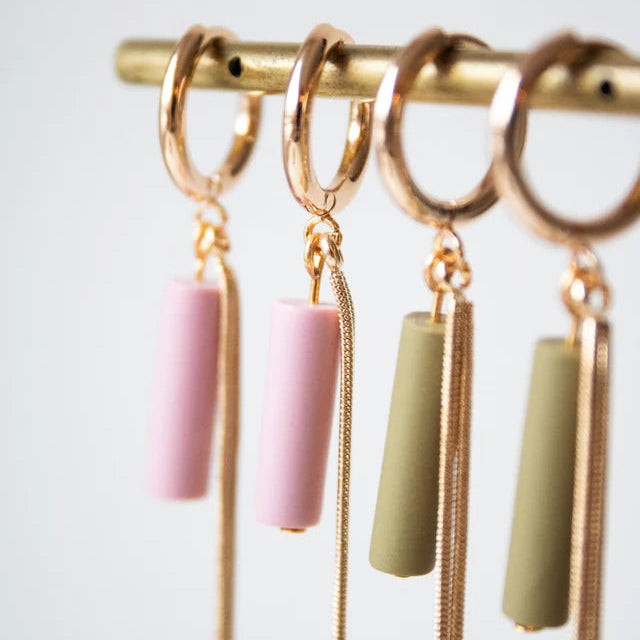 Preus : oorbellen Lovi - olive green
