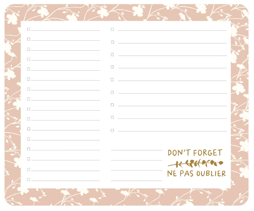 Mailboxcards : notitieblok mousepad - don't forget