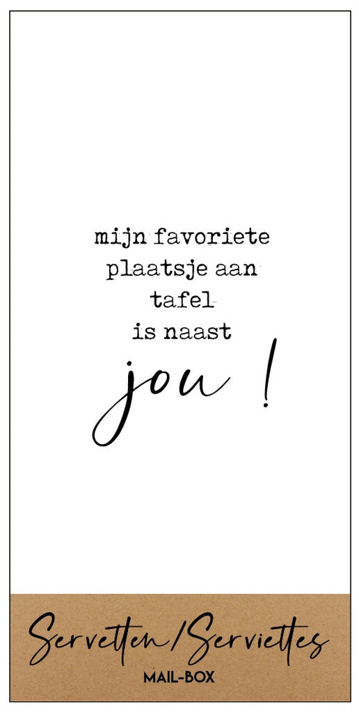 Mailboxcards : servetten groot - mijn favoriete plaatsje ...