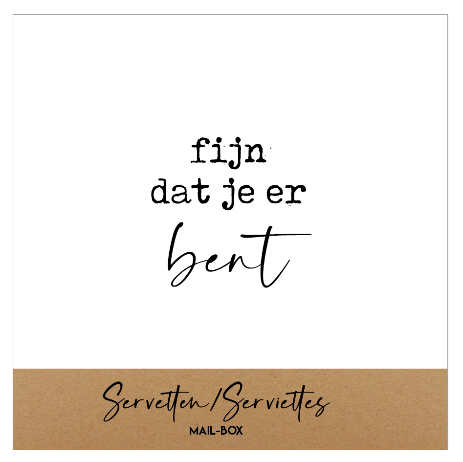 mailboxcards : servetten klein - fijn dat jij er bent!