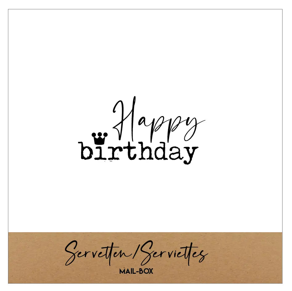 Mail-box : servetten klein - happy birthday