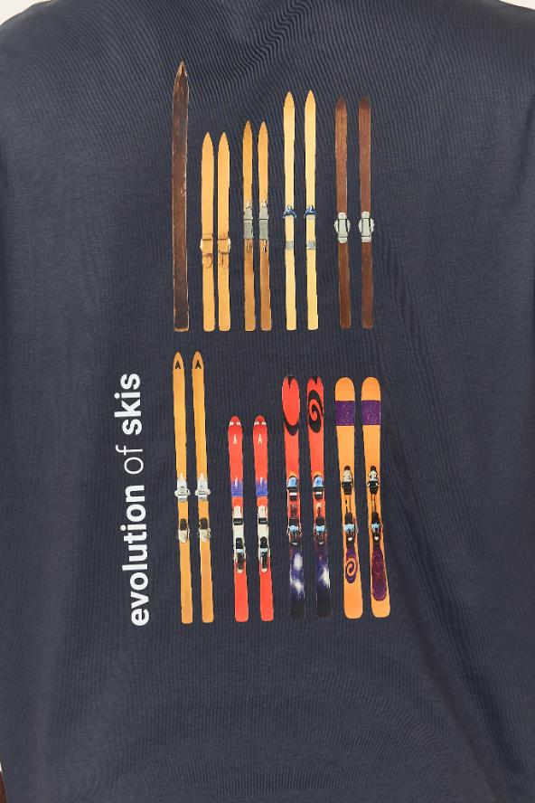 STRØM : heren t-shirt - evolution of ski's